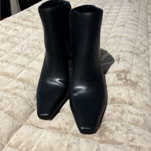 INC Sleek Black Ankle Booties Size 6